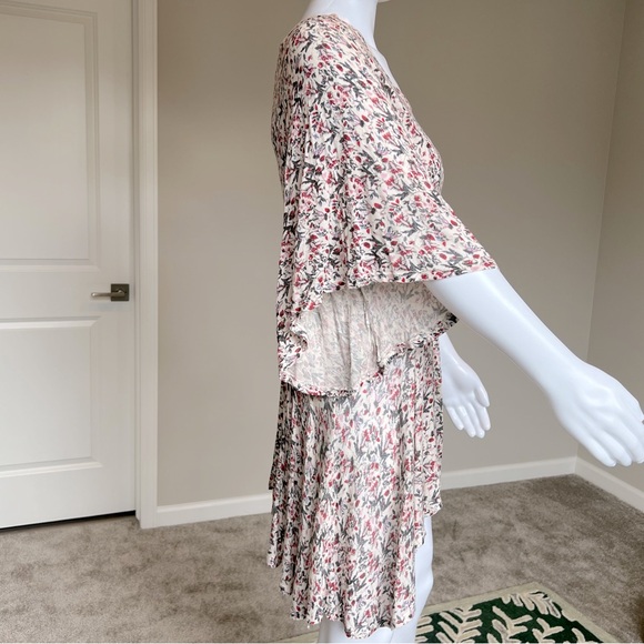 Lucky Brand Cream and Pink Floral Tunic Top - Picture 3 of 8